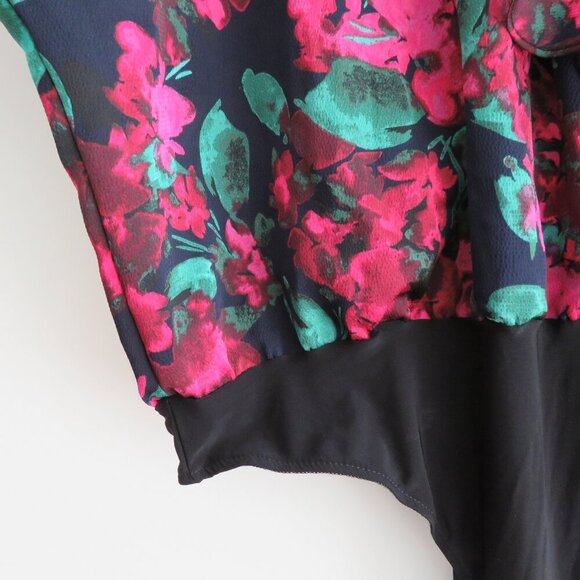 MISA LOS ANGELES Talah Floral Ruffle Satin Bodysuit Boho Romantic - Size L - Picture 11 of 16